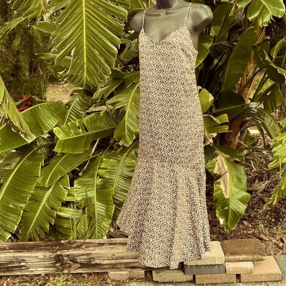 Urban outfitters,leopard print, drop waist slip dress